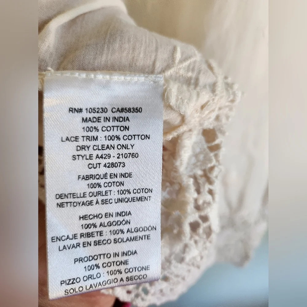 Joie Deep V Embroidered Tank Top SIZE M - Picture 2 of 6